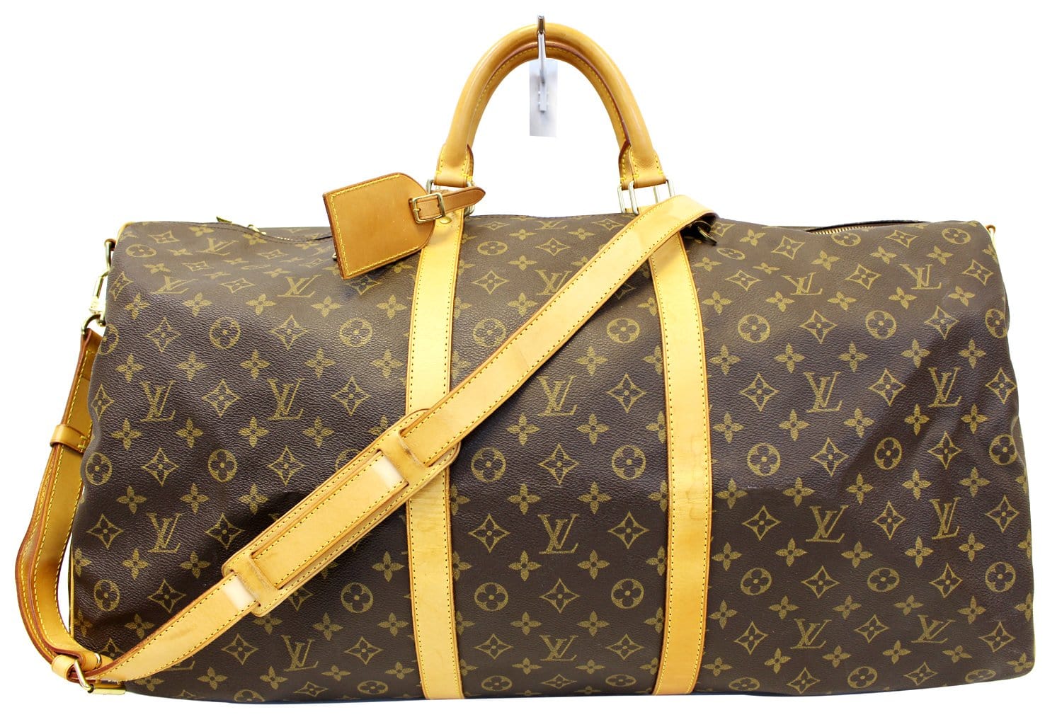 LOUIS VUITTON Monogram Canvas Keepall Bandouliere 60 Travel Bag E4031