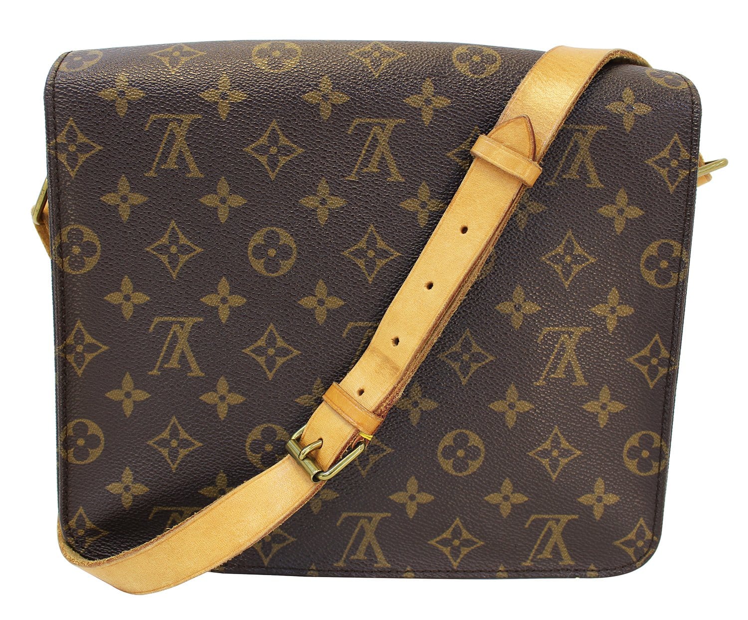 Authentic LOUIS VUITTON Monogram Canvas Cartouchiere GM Messenger Bag