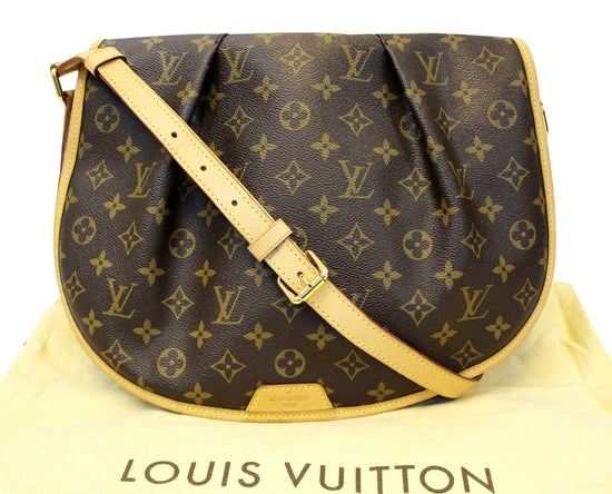 Louis Vuitton Menilmontant Messenger Bag MM Brown Monogram Canvas Large Size