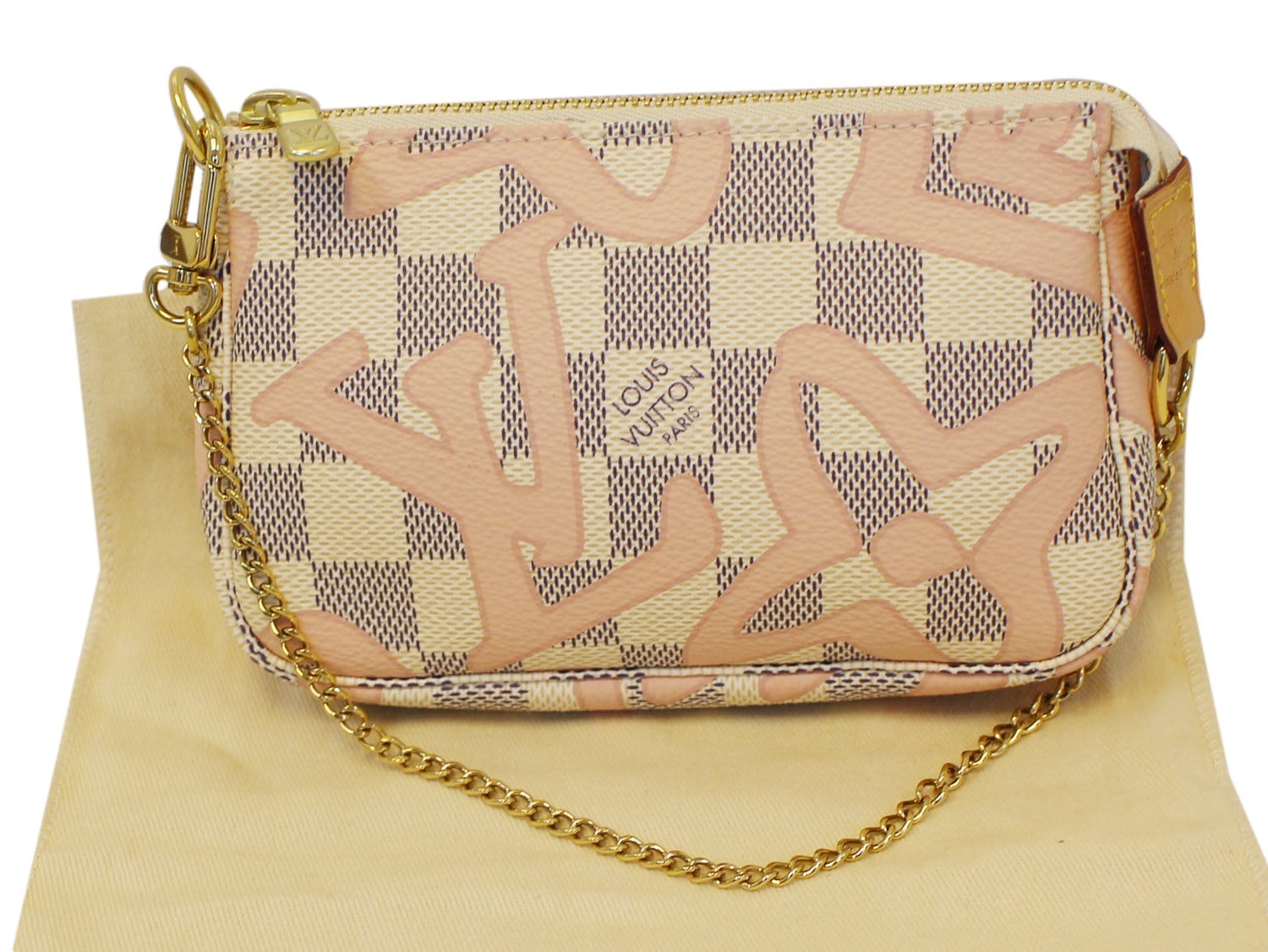 Pochette Accessoires Damier Azur Canvas - Women - Small Leather