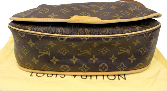 Louis Vuitton Menilmontant Messenger Bag MM Brown Monogram Canvas Large Size