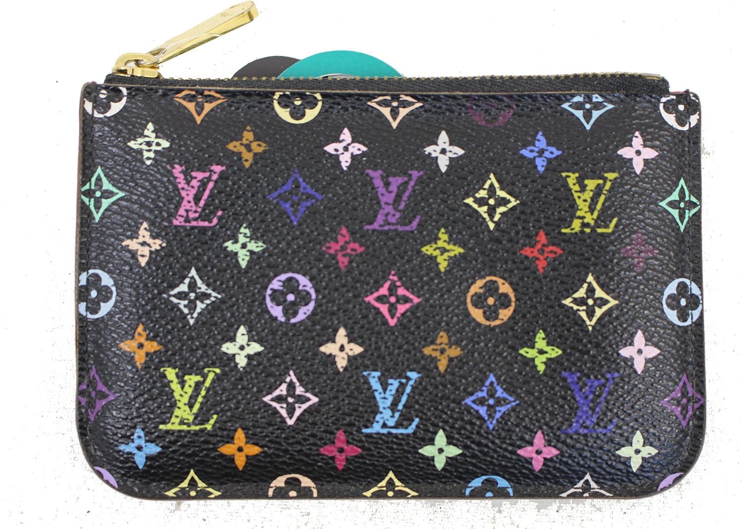 LOUIS VUITTON Monogram Multicolor Pochette Cles Black Coin Case TT2105