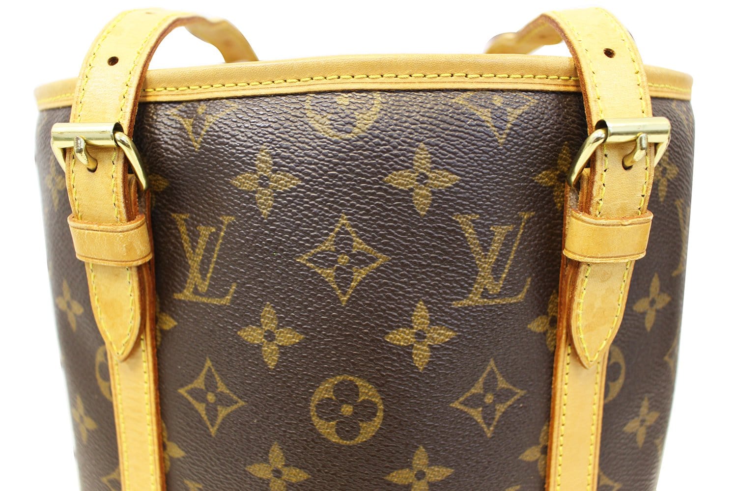 LOUIS VUITTON Monogram Brown Bucket GM Shoulder Bag