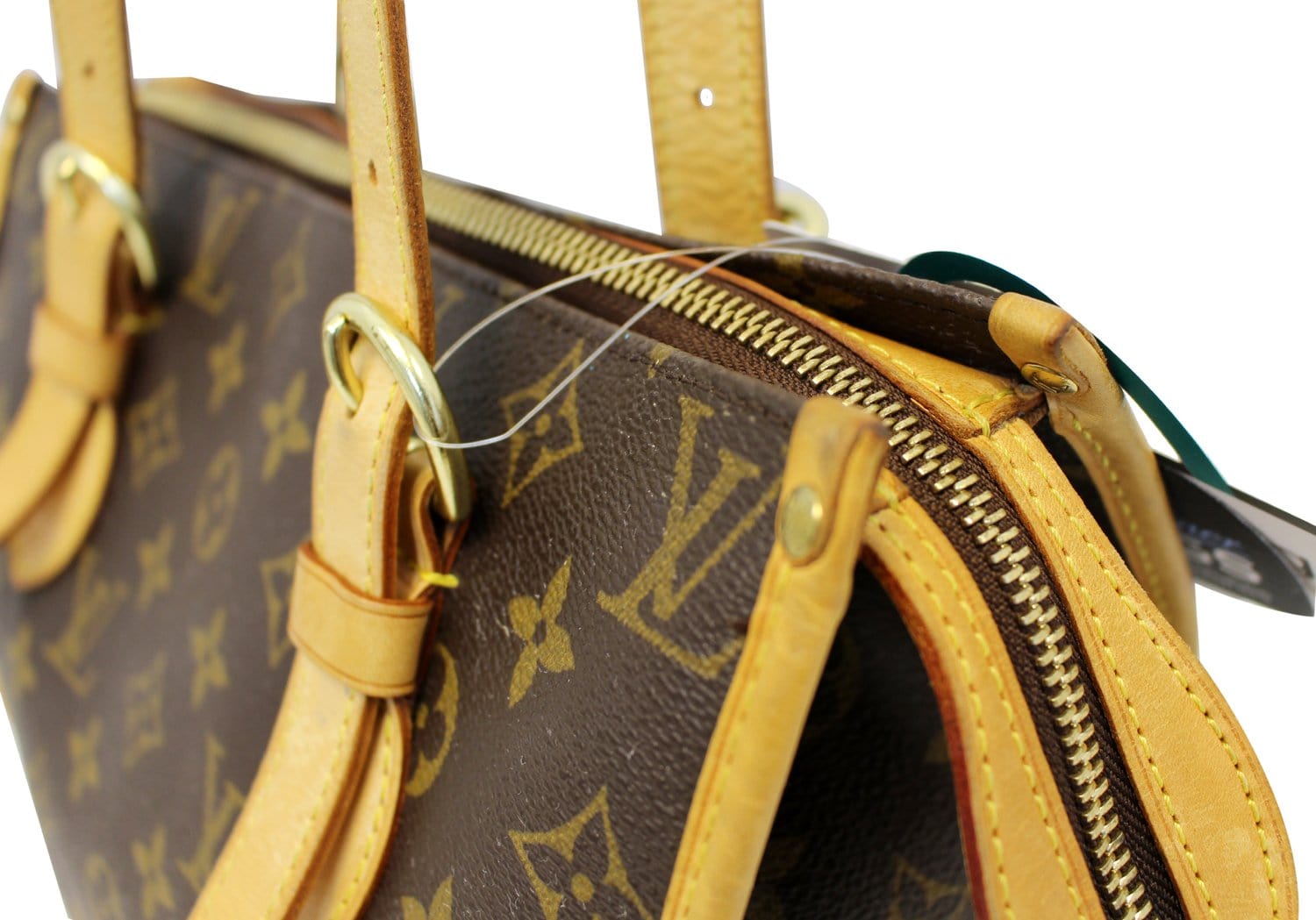 LOUIS VUITTON Brown Monogram Coated Canvas and Vachetta Leather Popincourt  Haut at 1stDibs