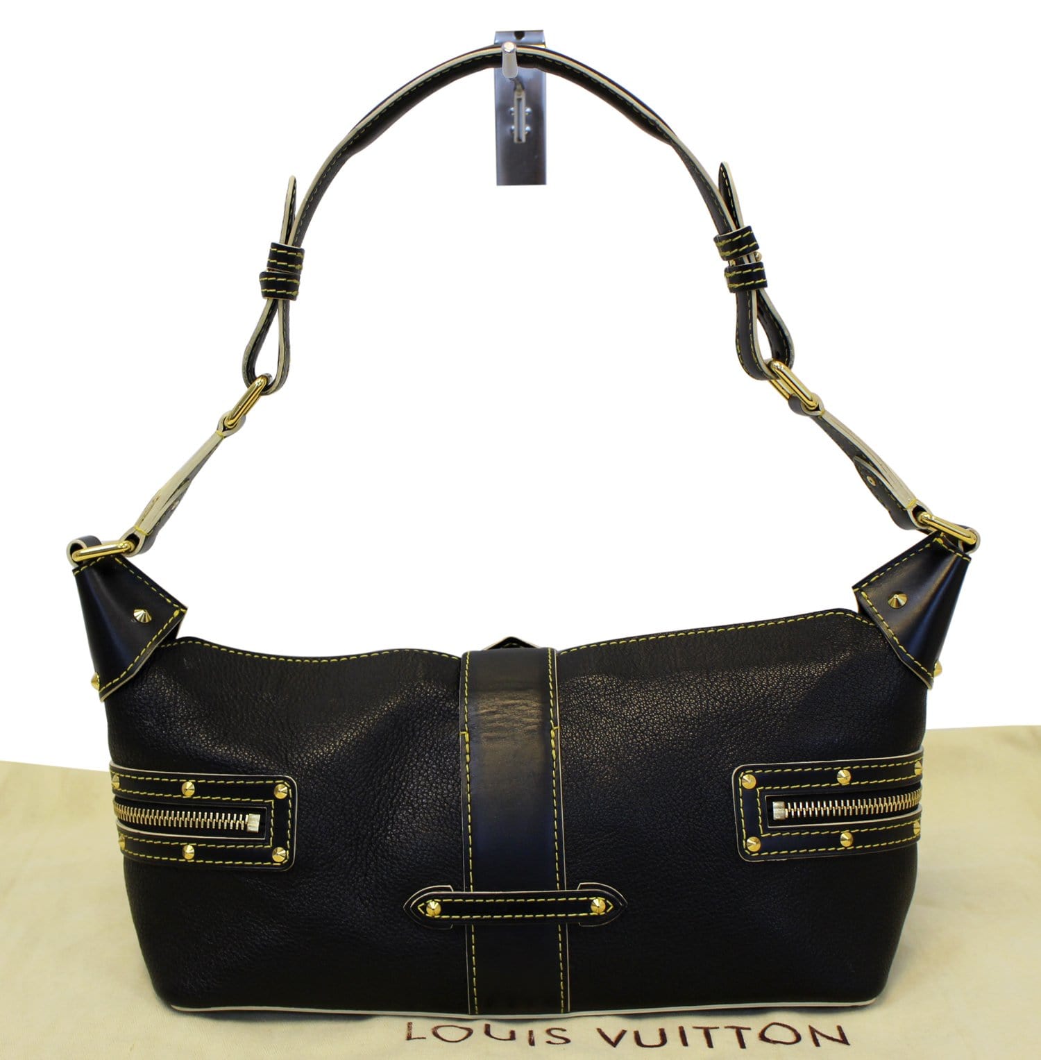 LOUIS VUITTON Black Suhali Leather L&#39;Impetueux Shoulder Bag