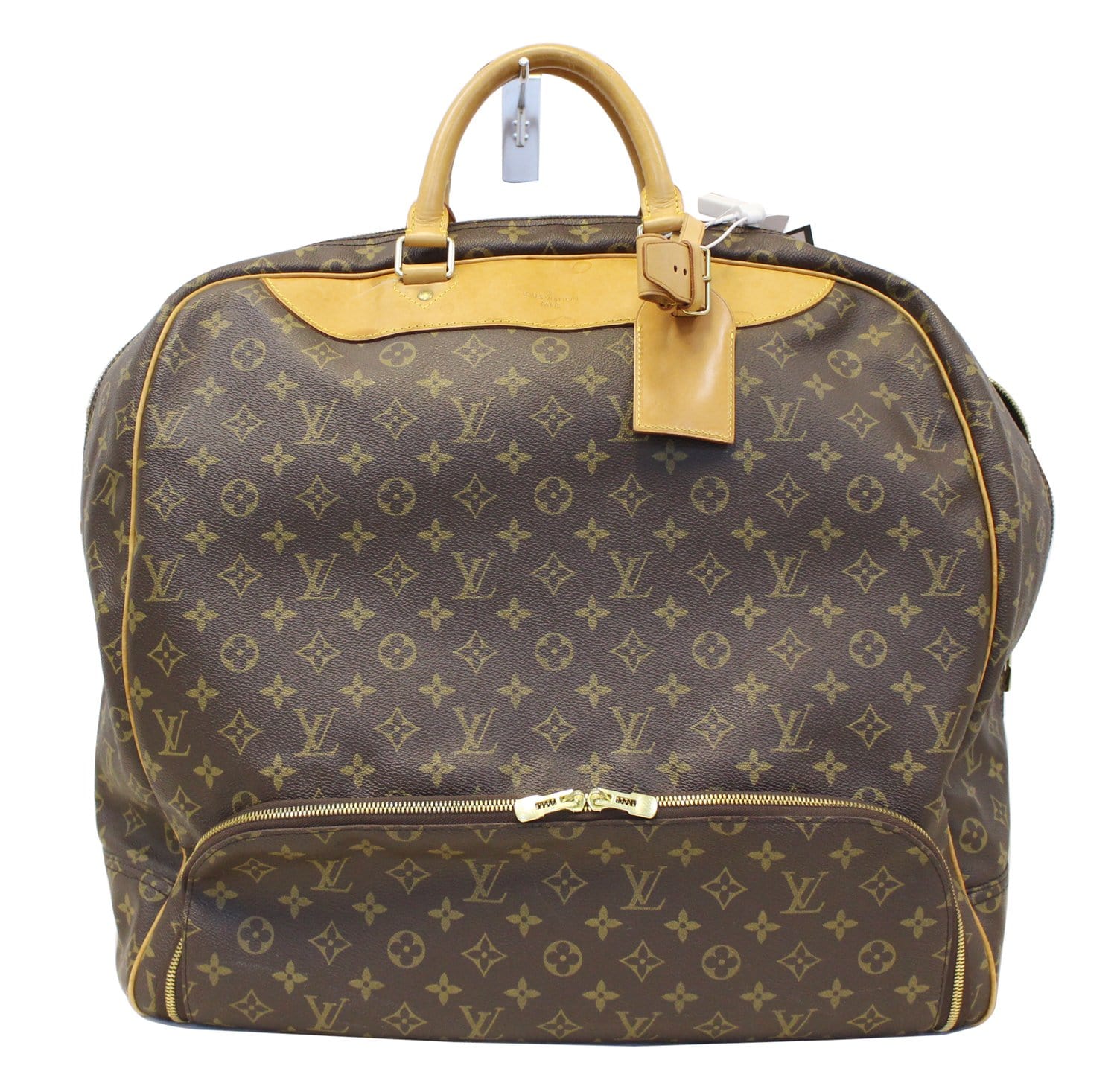 Louis Vuitton Evasion Monogram Canvas Leather Travel Bag Boston Bag