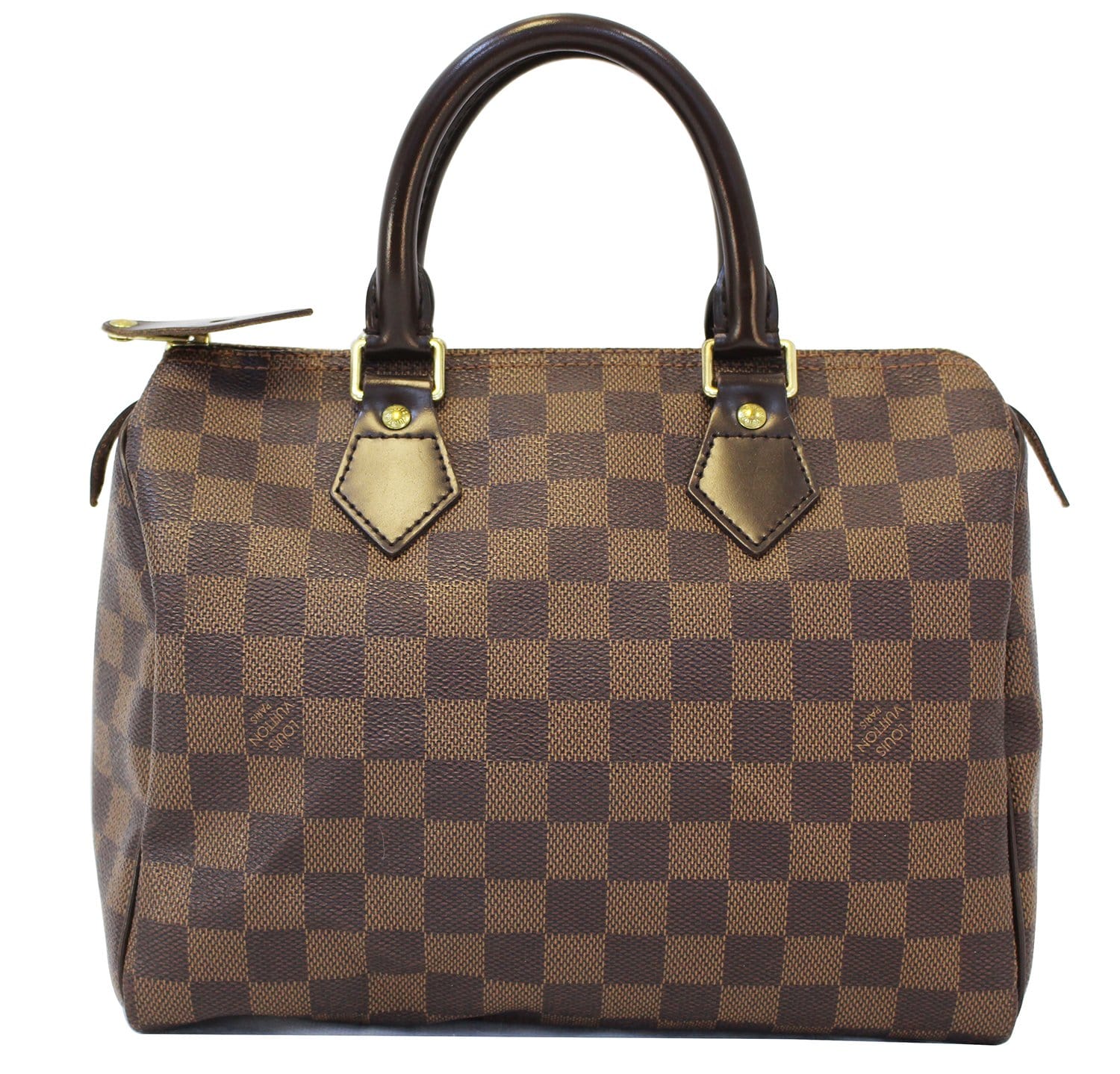 Authentic LOUIS VUITTON Damier Ebene Speedy 25 Handbag E3416