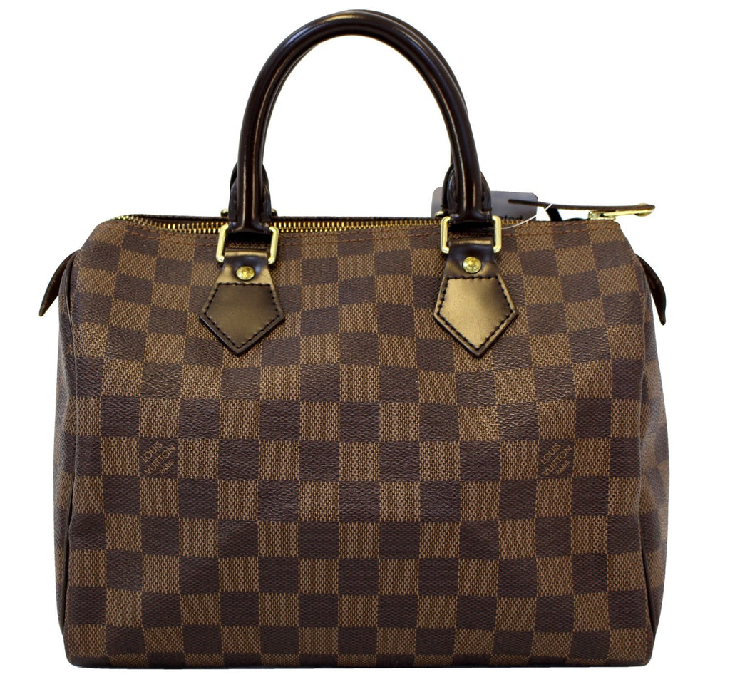 Authentic LOUIS VUITTON Damier Ebene Speedy 25 Handbag E3416