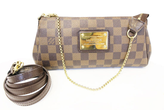 LOUIS VUITTON Damier Ebene Eva Accessories Pouch Crossbody Bag E4027