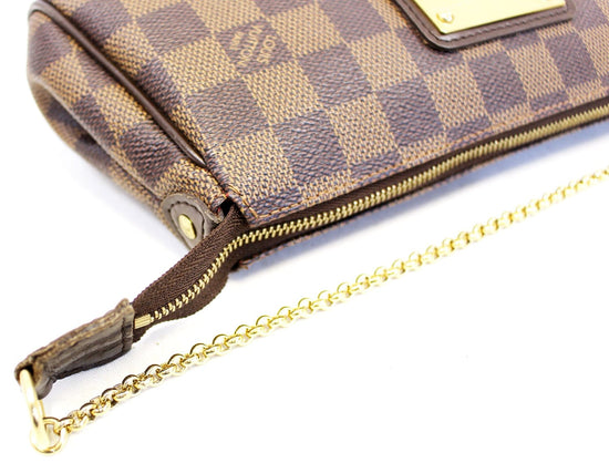 LOUIS VUITTON Damier Ebene Eva Accessories Pouch Crossbody Bag E4026