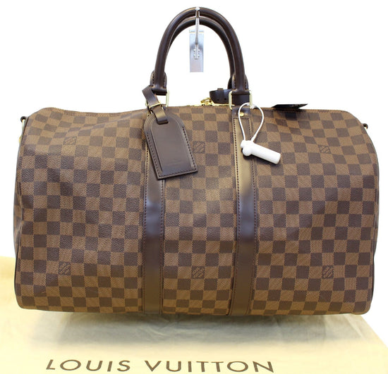 Authentic Louis Vuitton Damier Ebene Keepall Bandouliere 45 Travel Bag –  Paris Station Shop