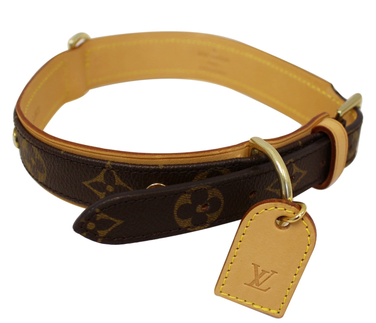 LOUIS VUITTON Monogram Collier Baxter GM Dog Collar M58070 SL1003 Used