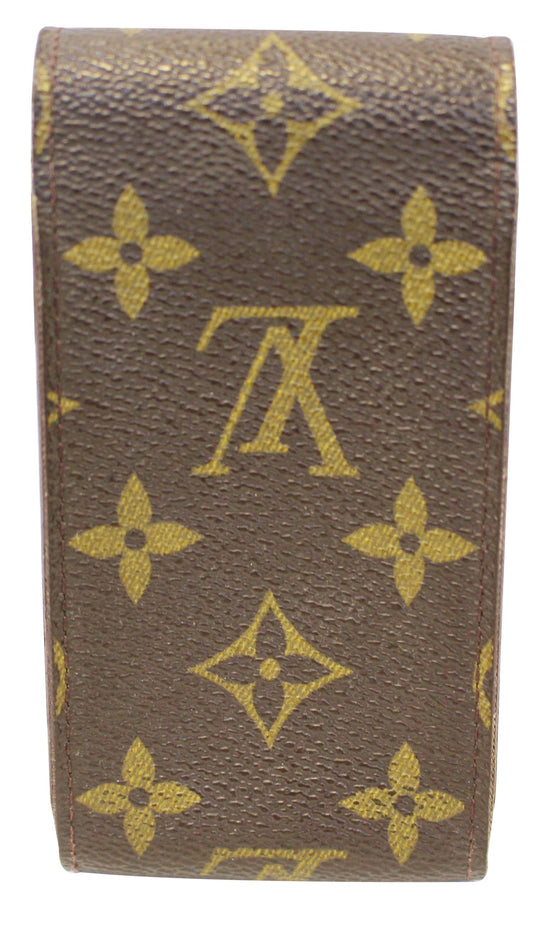 LOUIS VUITTON Monogram Canvas Brown Cigarette Case CC444