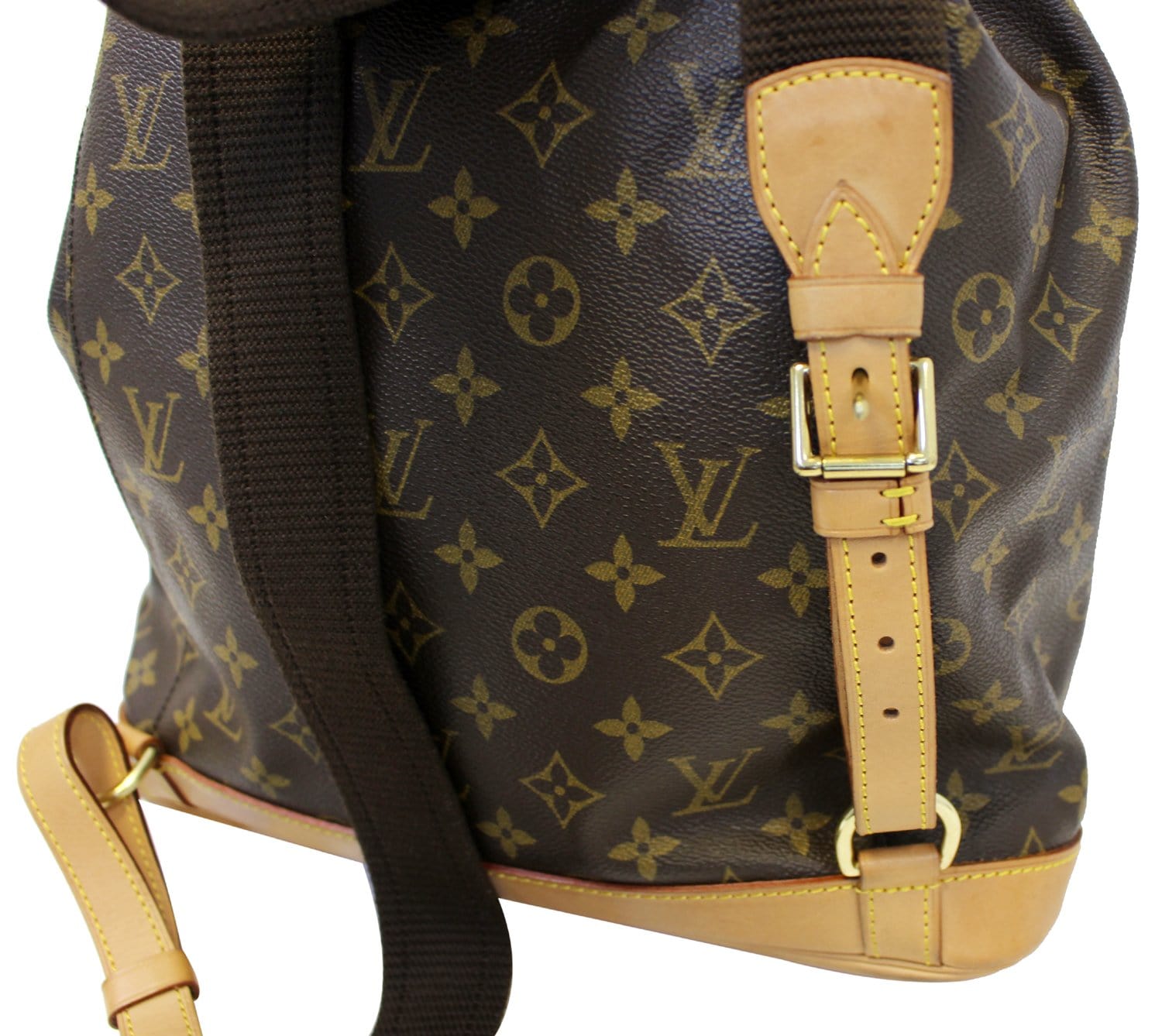 LOUIS VUITTON Montsouris GM Monogram Canvas Backpack Bag Brown