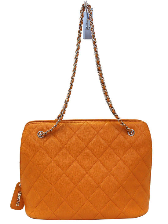 Timeless/classique leather crossbody bag Chanel Orange in Leather