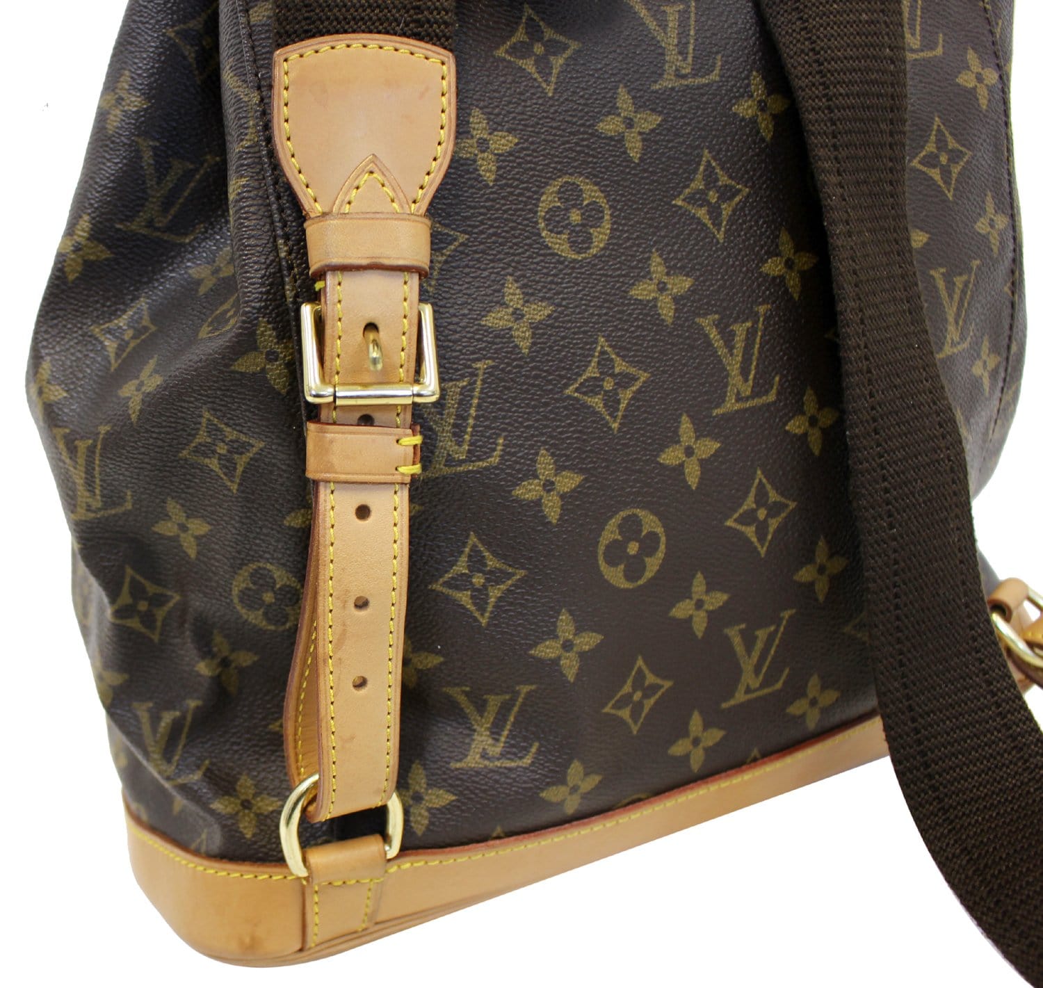 LOUIS VUITTON Montsouris GM Monogram Canvas Backpack Bag Brown