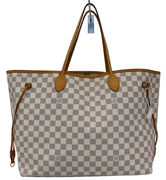 Louis Vuitton Neo Neverfull Damier Azur GM Beige Lining in Canvas/Leather  with Brass - US