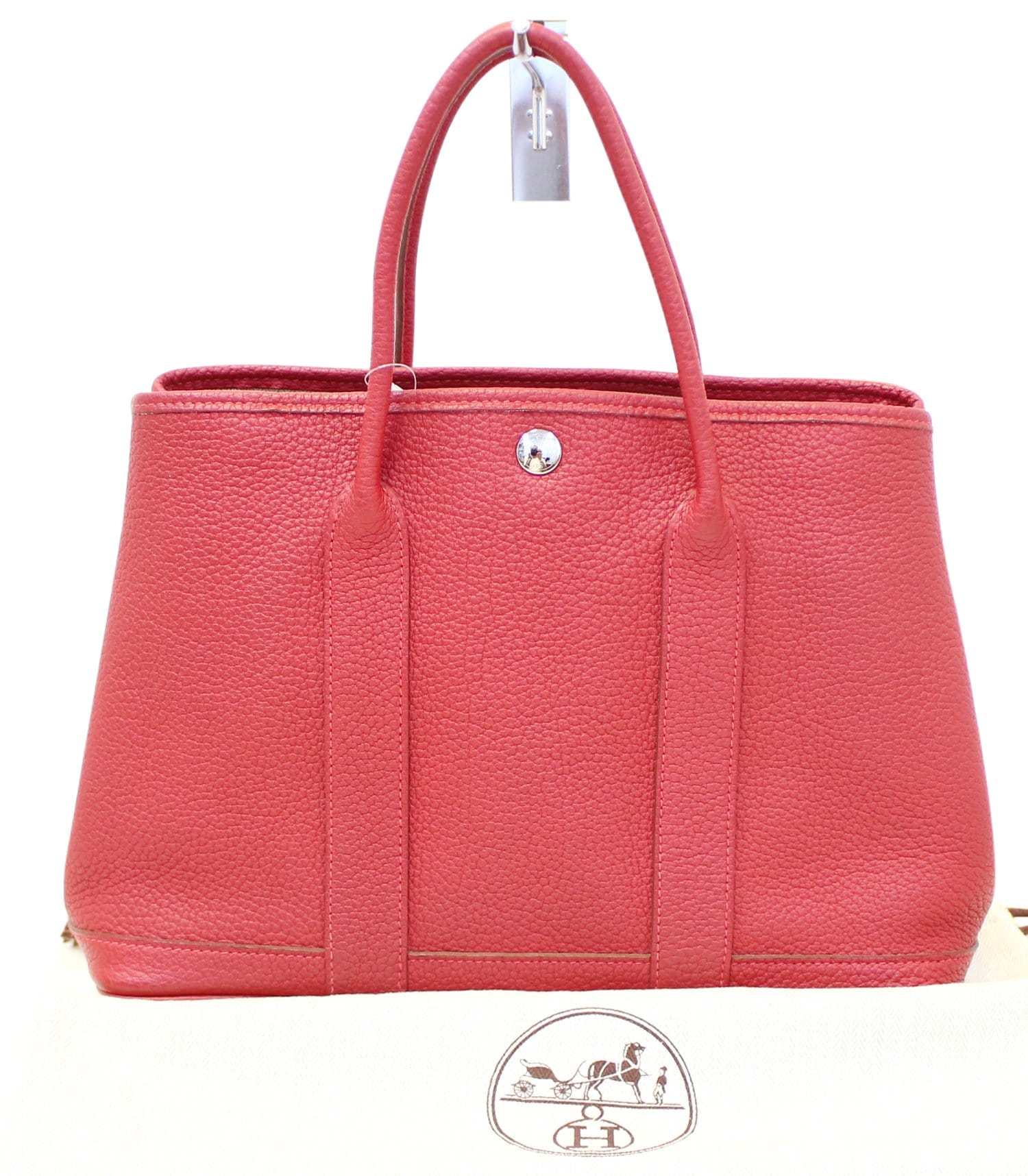 HERMES Negonda Garden Party Tote 30 TPM Rouge H 1292312