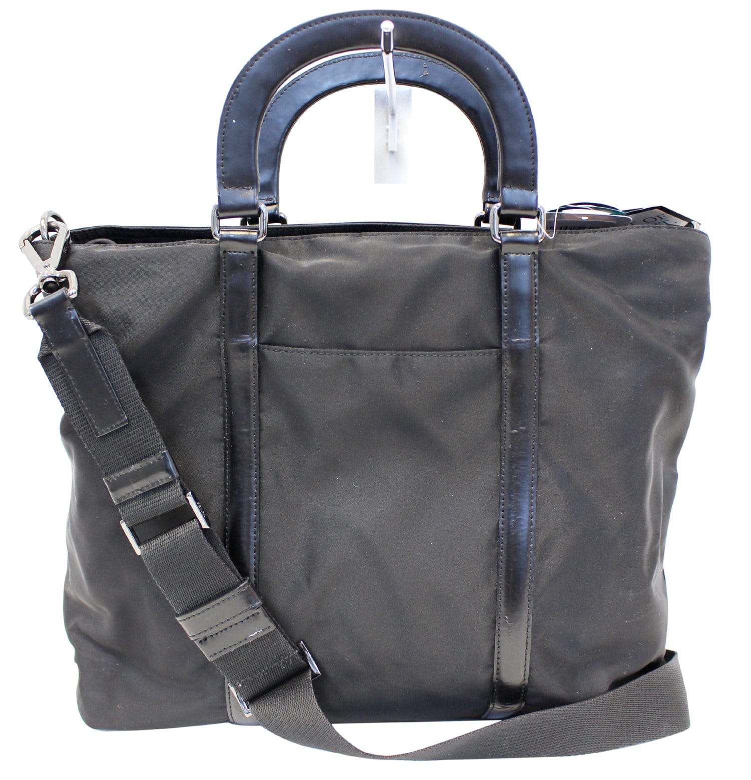 PRADA Black Tessuto Nylon and Saffiano Leather Crossbody Bag E4111
