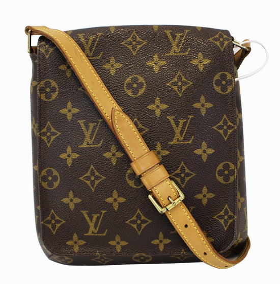 Louis Vuitton Musette Shoulder Bag In Glace Black Leather Auction