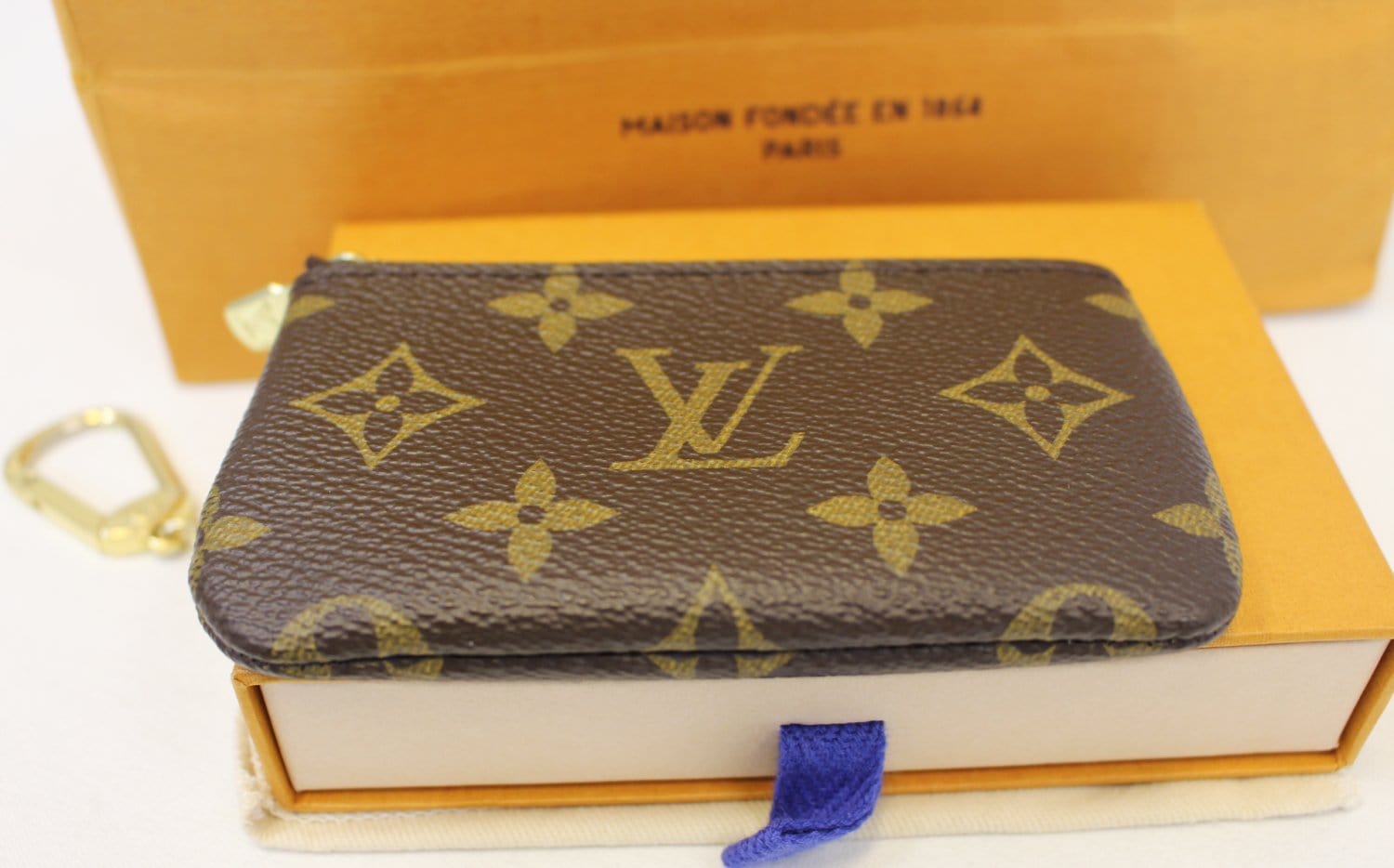 Authentic LOUIS VUITTON Pochette Cles Key Coin Purse M92655 Multi