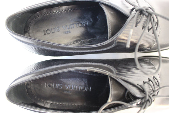 LOUIS VUITTON Epi Suede Mens Harlem Richelieu Sneakers 7 Black