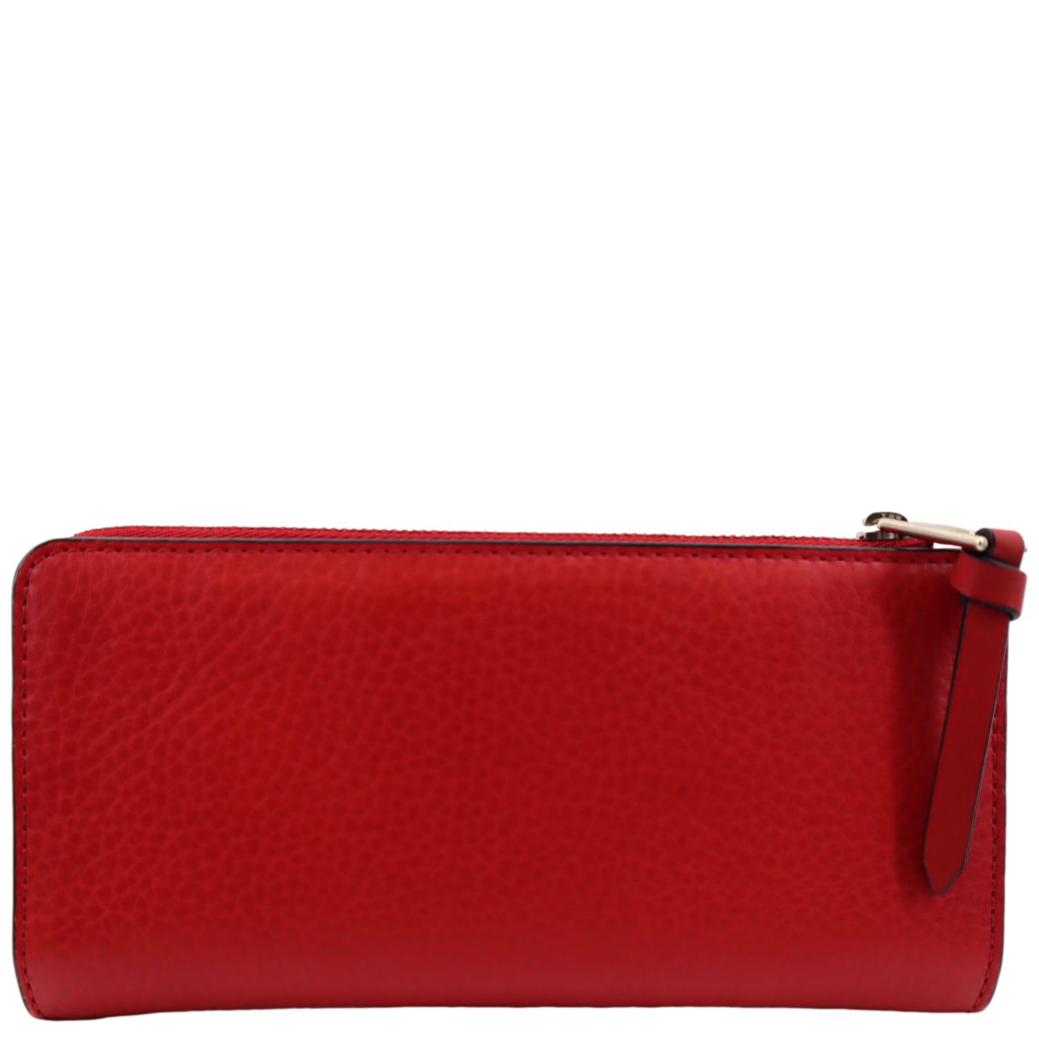 Ladies Red Leather Burberry Wallet