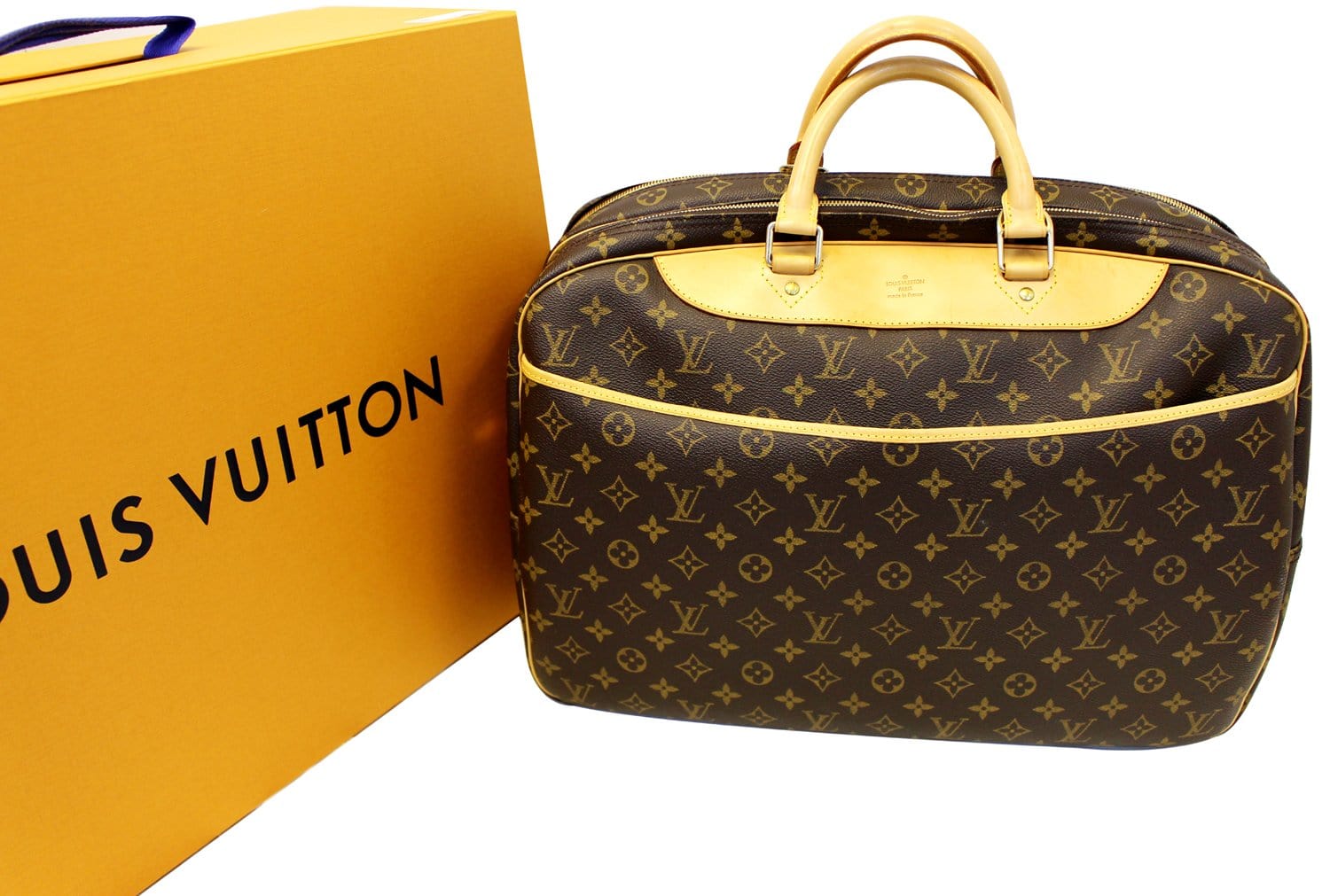 LOUIS VUITTON Alize 24 Heures Soft Suitcase Bag Brown