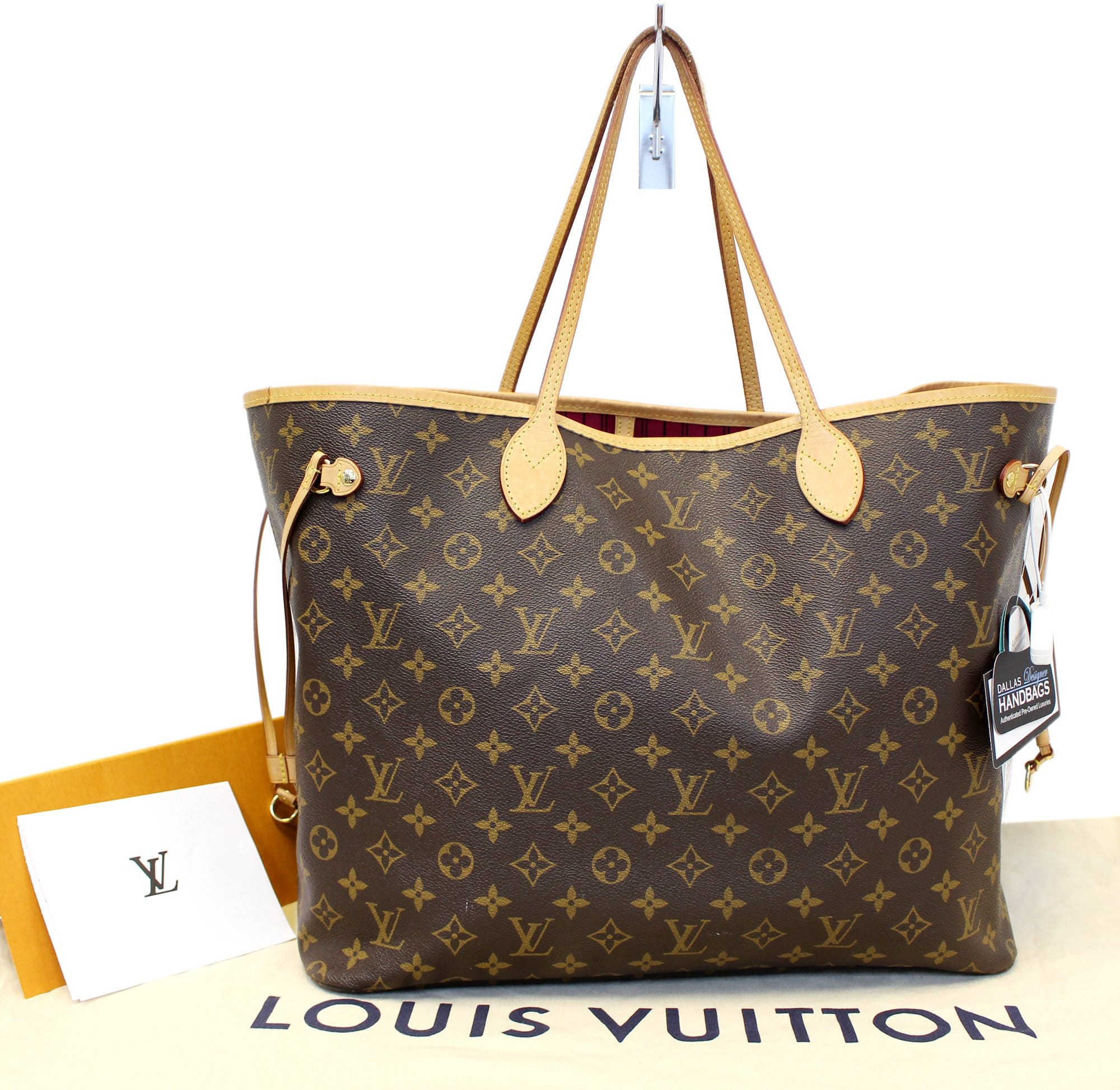 Louis Vuitton Neverfull GM Monogram Canvas Tote Bag with yellow interior