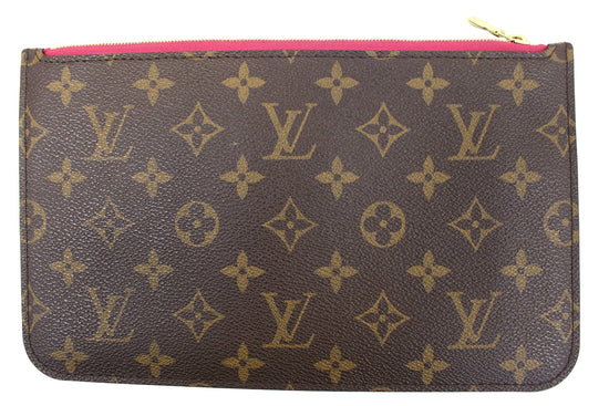 Louis Vuitton Neverfull Wristlet Pouch Monogram Yellow in Monogram Coated  Canvas with Gold-tone - US