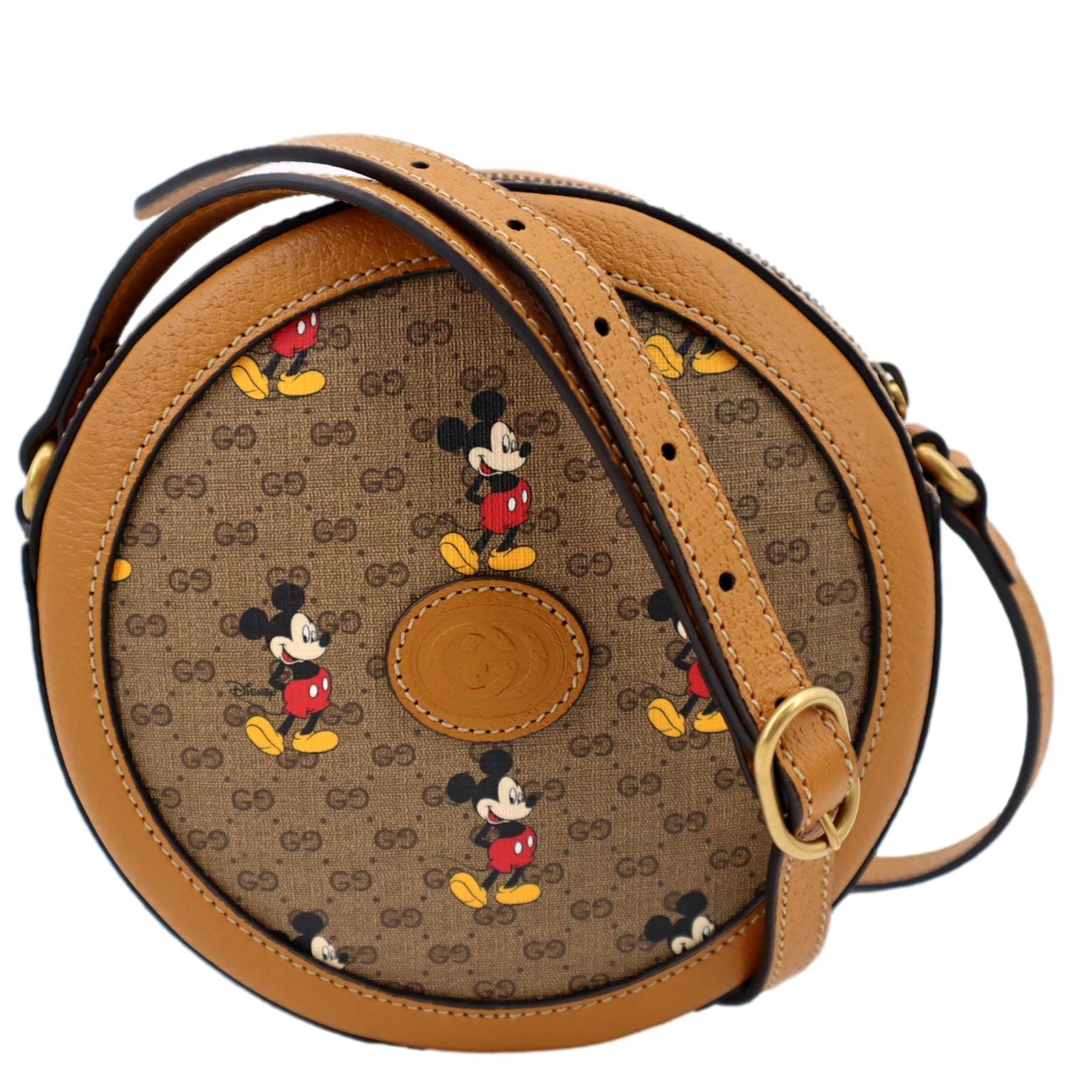 Gucci x Disney Round Supreme Canvas Shoulder Bag