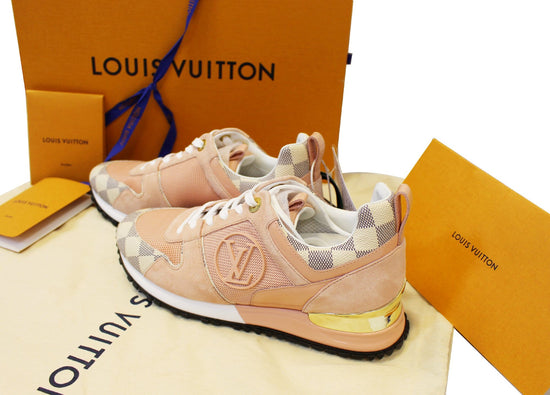 Louis Vuitton Women's Pink Damier Azur & Suede Run Away Sneaker – Luxuria &  Co.