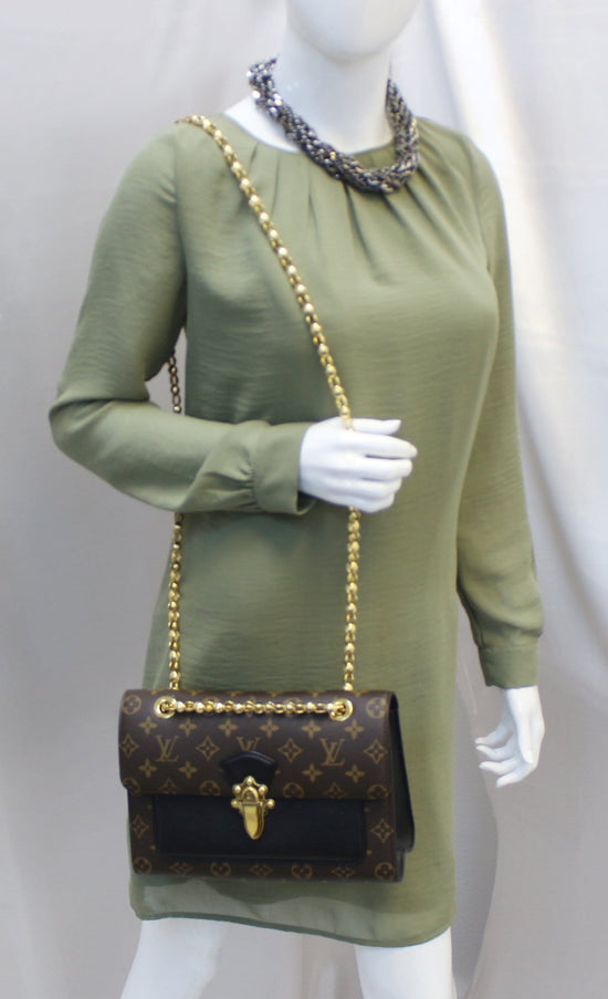 Louis Vuitton Brown, Pattern Print Monogram Victoire Shoulder Chain Bag PM