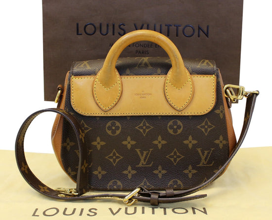 LV Louis Vuitton Eden MM Monogram Canvas and Celeste Blue Leather