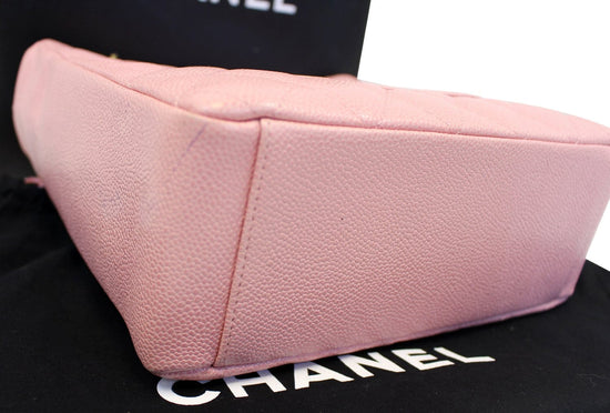 CHANEL PST Petit Shopping Caviar Leather Tote Bag Pink