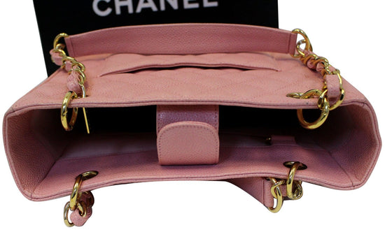 CHANEL PST Petit Shopping Caviar Leather Tote Bag Pink