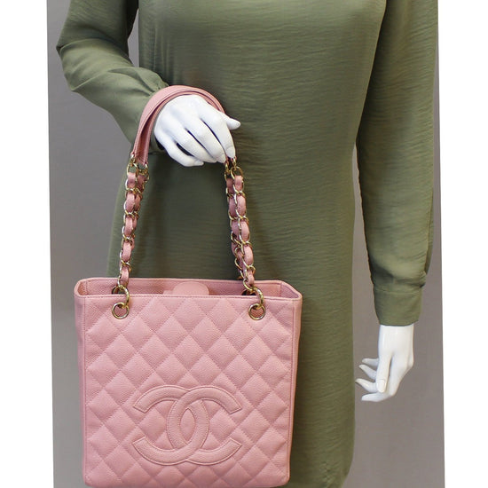 SOLD) genuine (almost-new) Chanel “PST” petite shopping tote