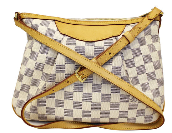 Louis Vuitton Siracusa PM Damier Azur Crossbody Purse White Handbag  Messenger