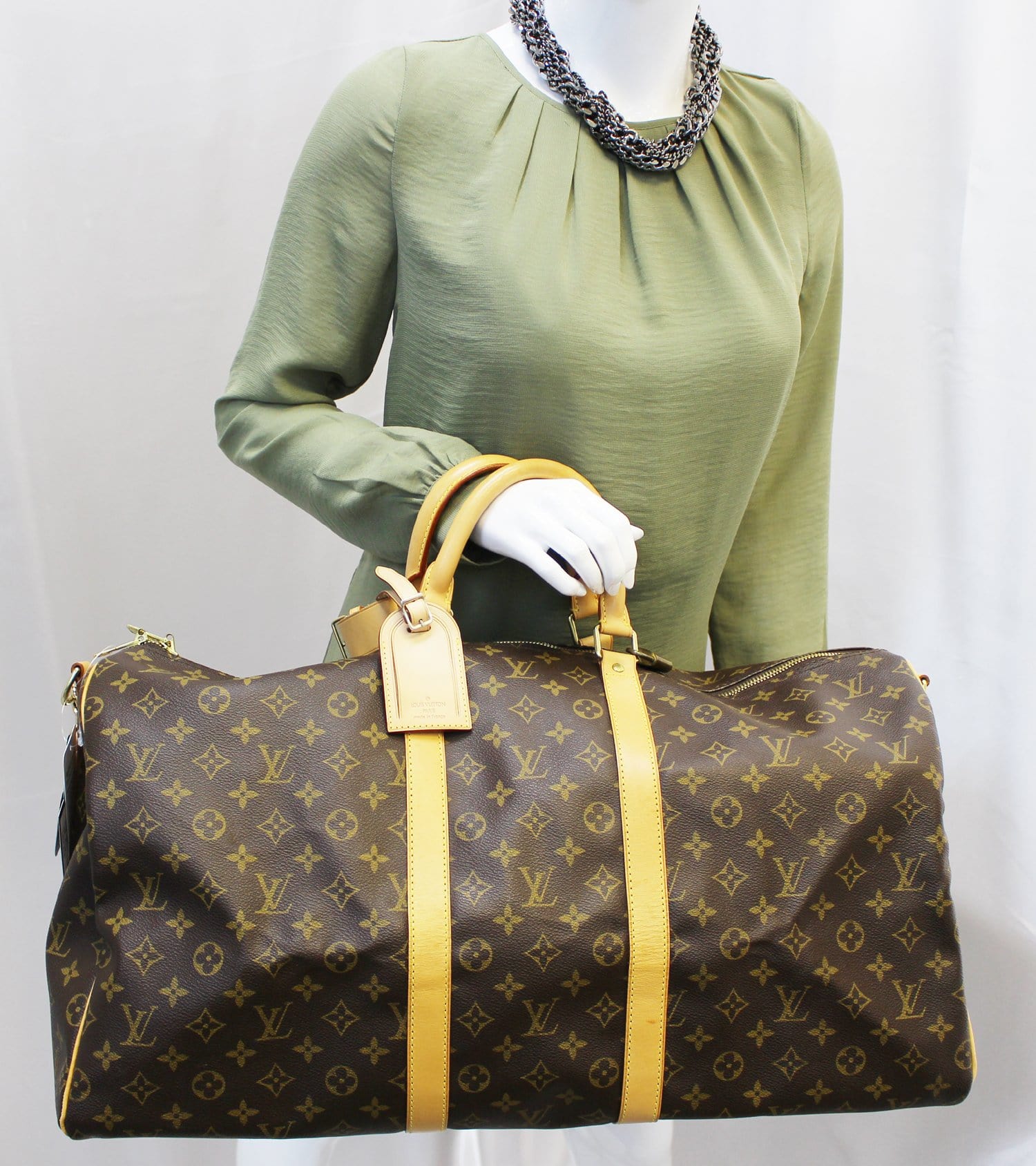 Shop Louis Vuitton MONOGRAM Keepall bandoulière 55 (M56714) by