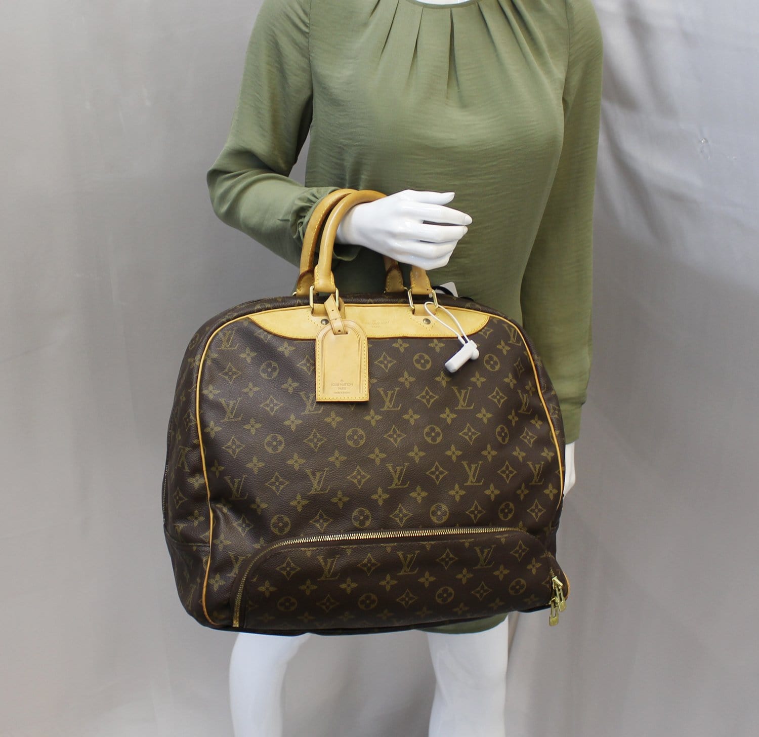 LOUIS VUITTON Monogram Evasion Brown Boston Travel Bag - 30% Off