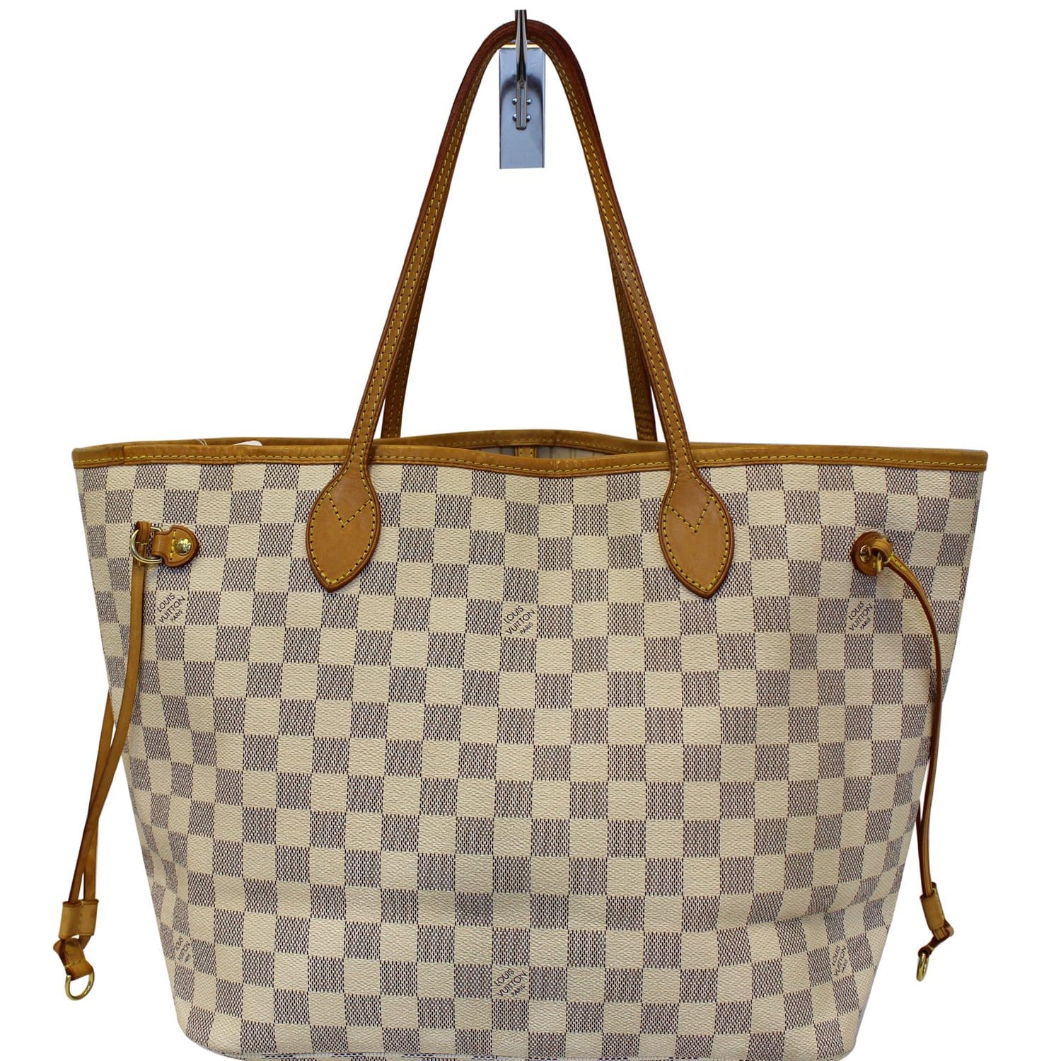  LOUIS  VUITTON  Neverfull  MM Damier Azur Tote  Shoulder Bag