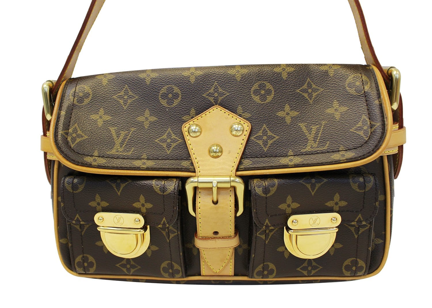 Shop for Louis Vuitton Monogram Canvas Leather Hudson PM Bag