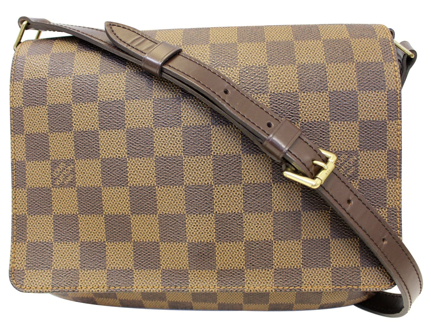 Louis Vuitton Damier Ebene Musette Tango shoulder bag at 1stDibs