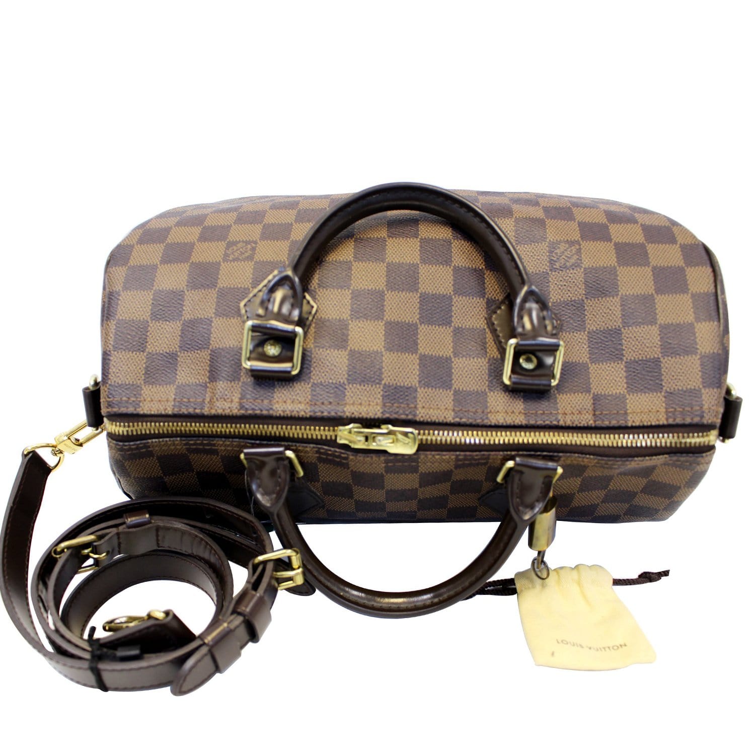 LOUIS VUITTON Speedy 30 Bandouliere Damier Ebene Shoulder Bag