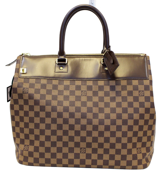 Louis Vuitton Greenwich Travel Bag Damier PM Brown Large Duffle Tote –  Gaby's Bags