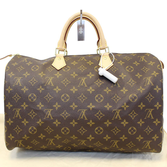 Louis Vuitton Speedy 40 Monogram La6518 Brown Coated Canvas Weekend/Travel  Bag, Louis Vuitton