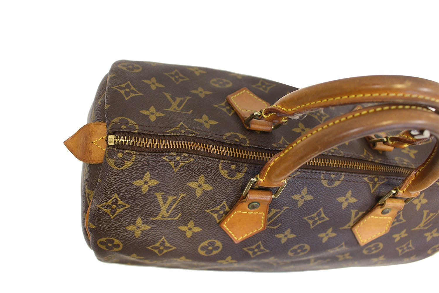 LOUIS VUITTON Monogram Canvas Speedy 35 Satchel Bag E4077