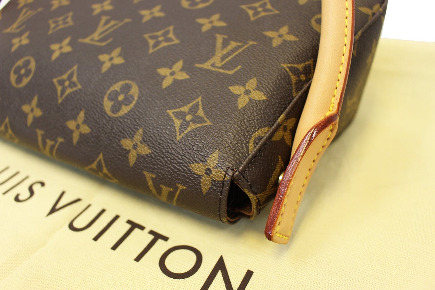 LOUIS VUITTON Shoulder Bag Monogram Mini Looping M51147 Brown