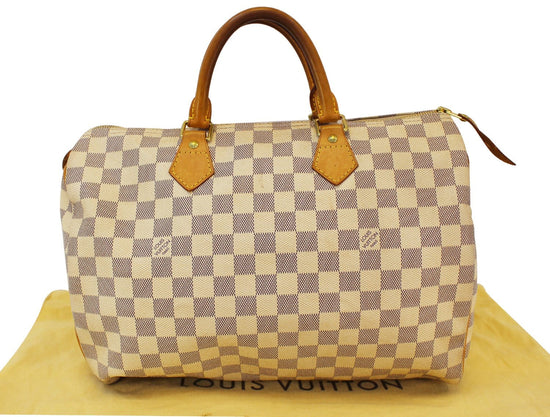 Louis Vuitton Damier Azur Canvas Speedy Bandouliere 35 Bag at