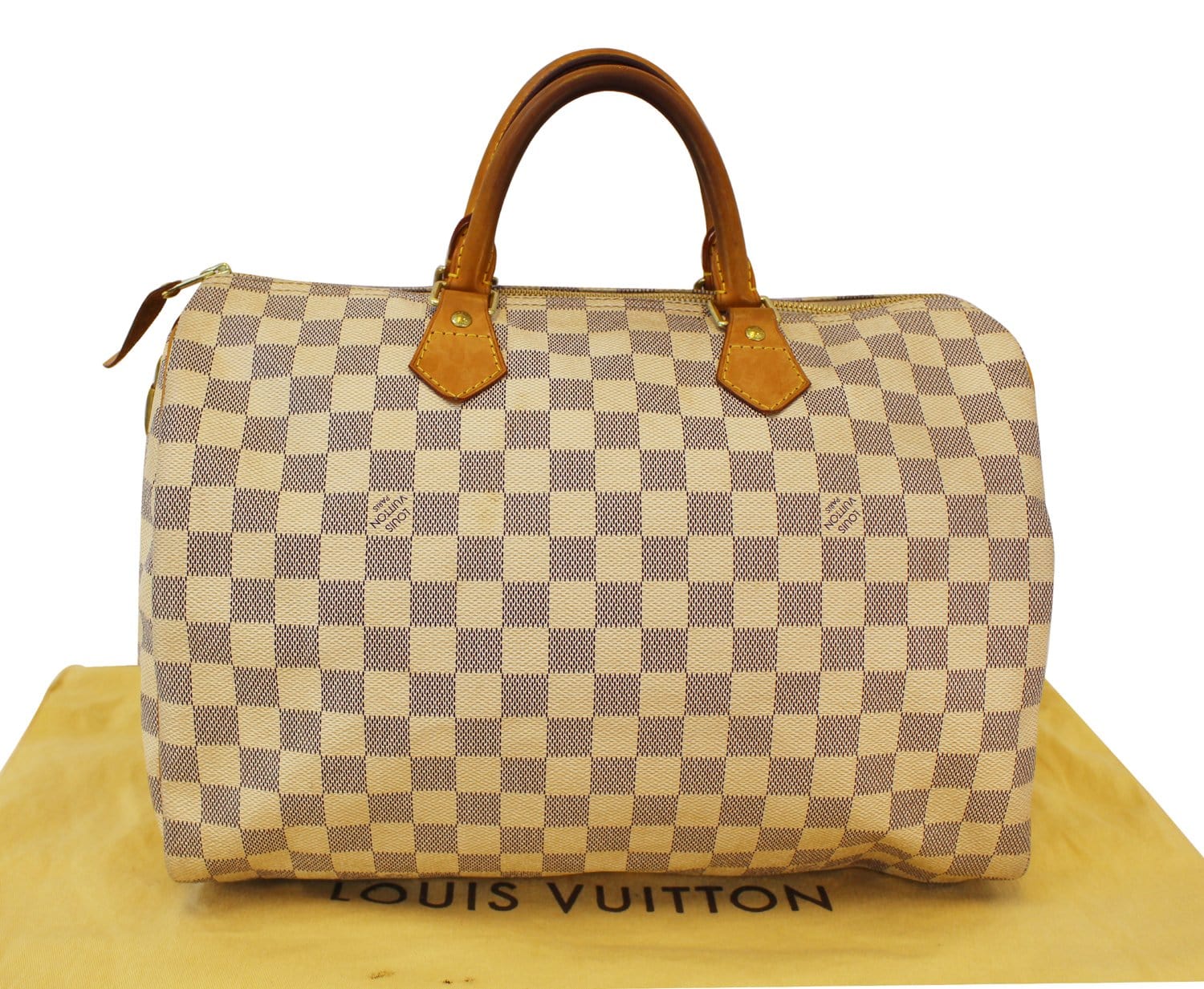 Louis Vuitton Speedy 35 Damier Azur canvas with lock and key